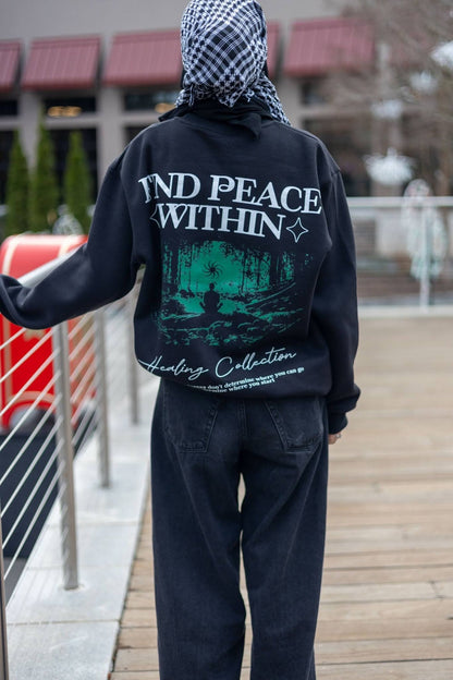 Find Peace Within Sweatshirt - Black (PREORDER) - band2gether