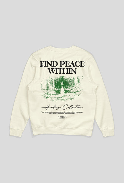 Find Peace Within Sweatshirt - Creme (PREORDER) - band2gether